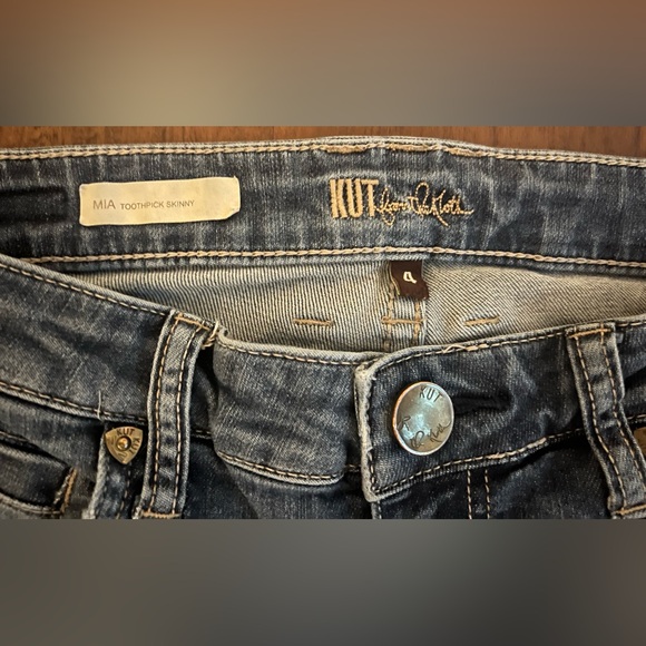 Kut from the Kloth MIA Toothpick Skinny Low Rise Jeans Sz 4 - Picture 5 of 5